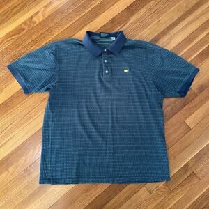 Masters Golf Polo Shirt Mens XL Vintage Y2K Blue Green